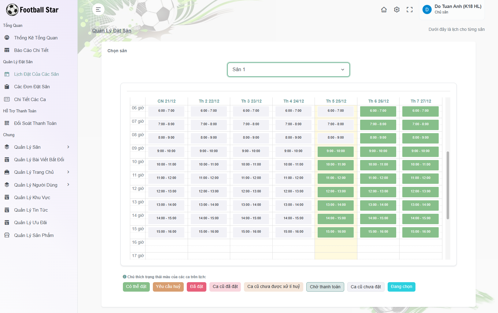 Football Field Booking System
